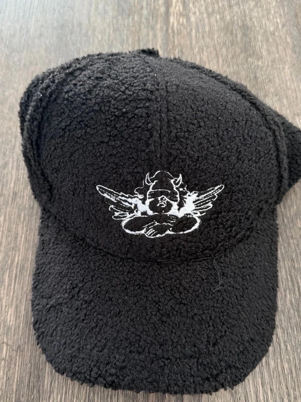 Boys lie Sherpa Cap with Angel Embroidery